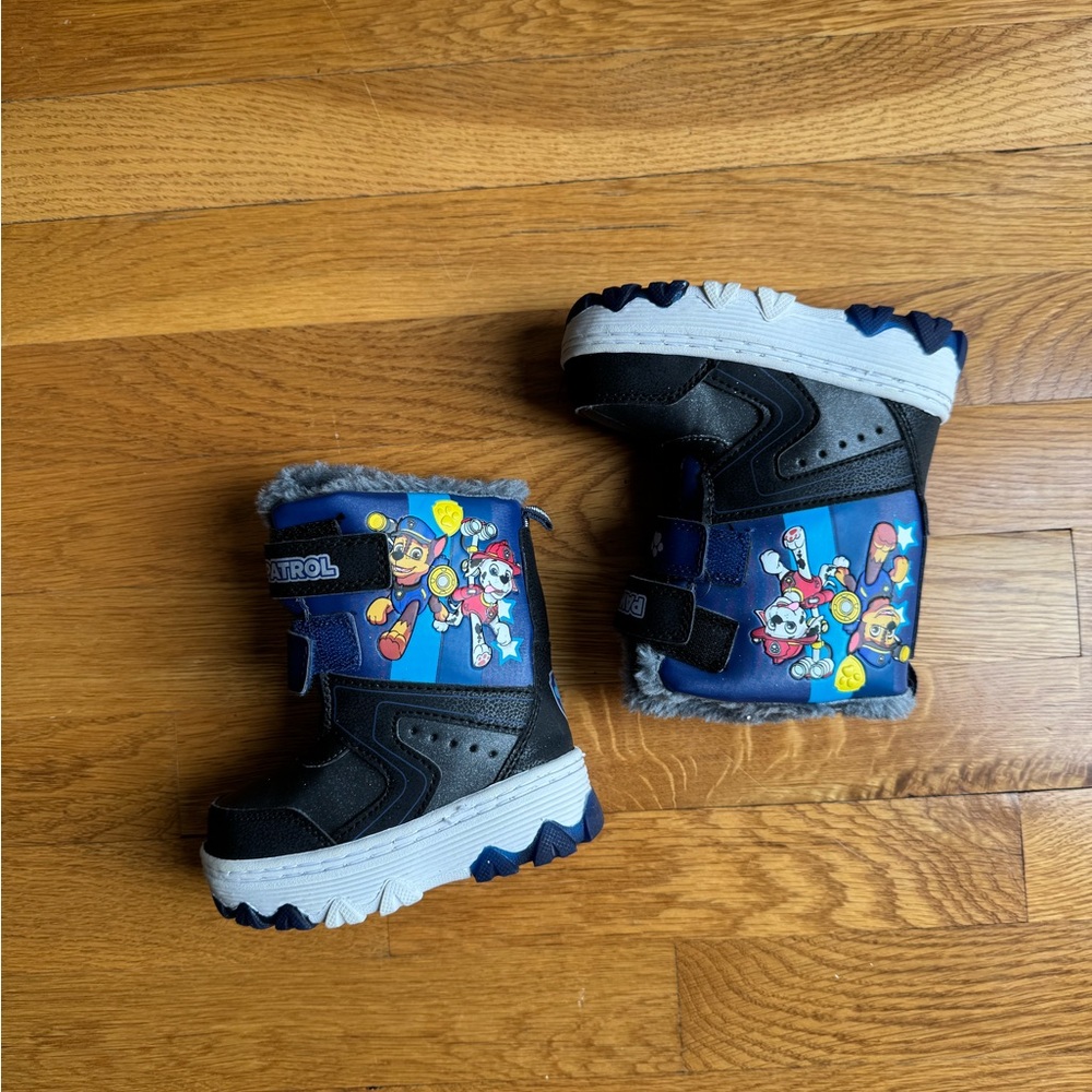 Paw Patrol Boys Snow Boots Blue Winter Cold Weather Toddler Kids Size S 5/6